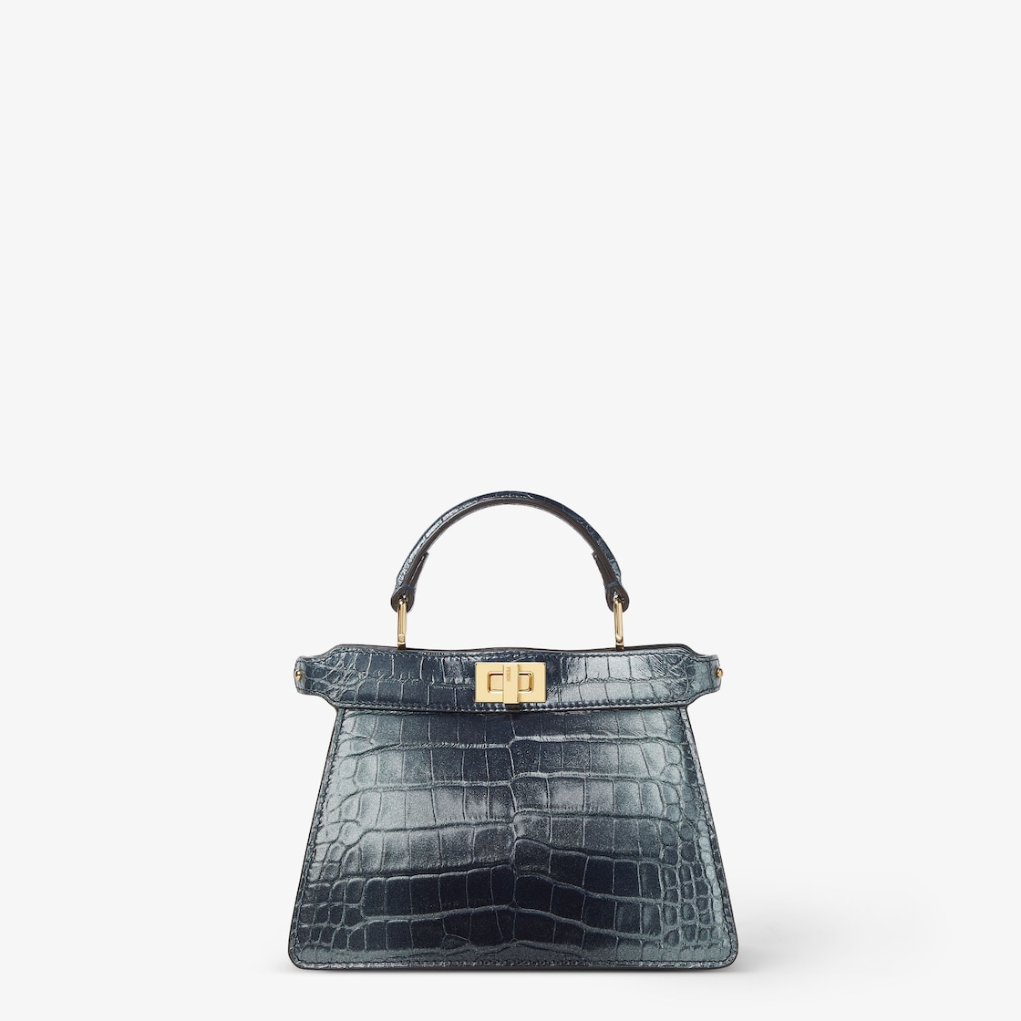 FENDI Peekaboo ISeeU Petite Glitter-effect blue crocodile bag - Image 1
